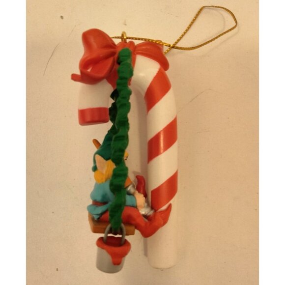 Elf Painting Candy Cane Ornament Christmas Striped Delight First Edition 1991 - Picture 4 of 9